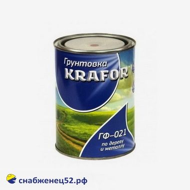 Грунт ГФ-021 KRAFFOR серый (0,8кг)